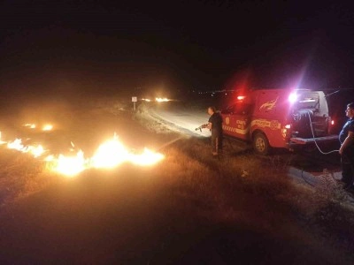 Darende’de ot yangını söndürüldü