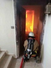 Apartman dairesinde yangın