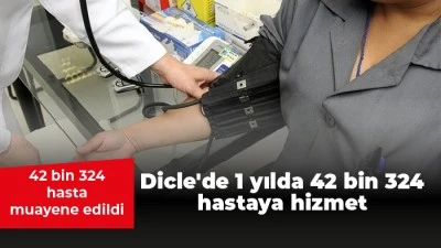 Dicle'de 1 yılda 42 bin 324 hastaya hizmet