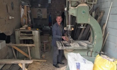 Diyarbakır'da 35 yıldır ahşaba şekil veriyor