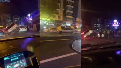Diyarbakır’da Akıl Almaz Kaza: Araç Diğer Aracın Üzerine Çıktı, 2 Yaralı