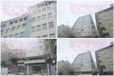 Diyarbakır&rsquo;da Apartmanın Dış Cephesi &Ccedil;&ouml;kt&uuml;