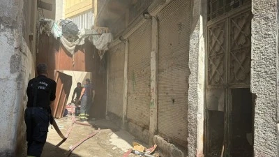 Diyarbakır’da Ayakkabı Deposundaki Yangın Söndürüldü