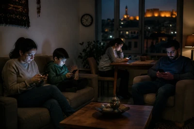 Diyarbakır&rsquo;da Aynı Evde Herkes Telefona Bakıyor