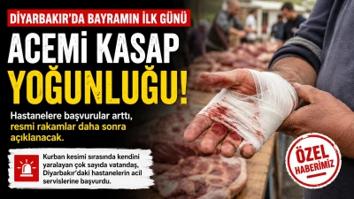 Diyarbakır&rsquo;da Bayramın İlk G&uuml;n&uuml;nde Acemi Kasap Yoğunluğu