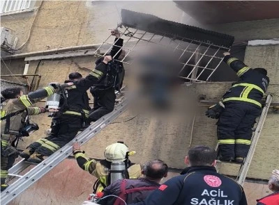 Diyarbakır'da berberde yangın: &Ccedil;ırak son anda kurtuldu