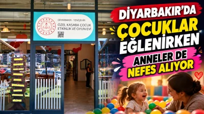 Diyarbakır&rsquo;da &ccedil;ocuklar eğlenirken anneler de nefes alıyor
