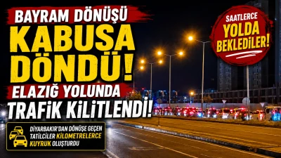 Diyarbakır'da Elazığ Yolunda Trafik Kilitlendi