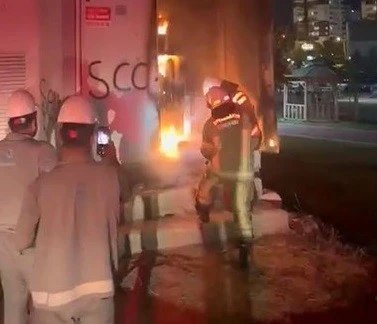 Diyarbakır'da Elektrik Trafosu Alev Aldı