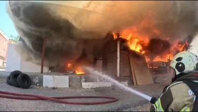 Diyarbakır'da İtfaiyenin Zamanla Yarışı Kamerada