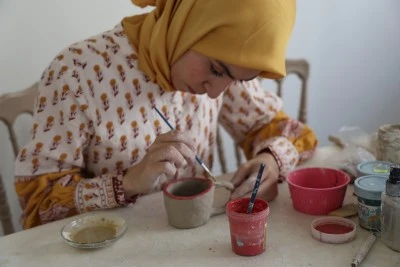 Diyarbakır'da Kadın Girişimciden Sanata Dokunuş