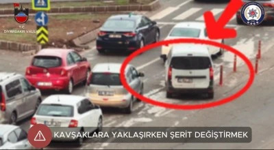 Diyarbakır&rsquo;da Kavşak İhlalleri Dronla Affedilmiyor
