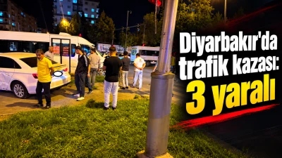 Diyarbakır'da Minib&uuml;s ile otomobil &ccedil;arpıştı, 3 yaralı