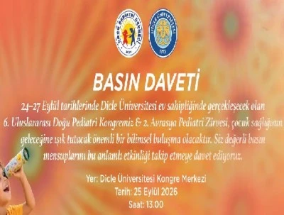 Diyarbakır&rsquo;da pediatri d&uuml;nyası buluşuyor