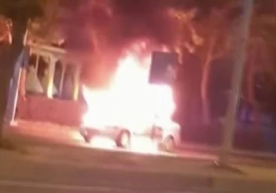 Diyarbakır’da Seyir Halindeki Otomobil Alev Alev Yandı