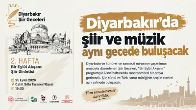 Diyarbakır&rsquo;da şiir ve m&uuml;zik aynı gecede buluşacak