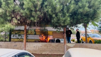 Diyarbakır’da Taksi Durağındaki Yangına Hortumlu müdahale