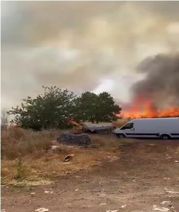 Diyarbakır&rsquo;da Tarım Arazisinde Korkutan Yangın