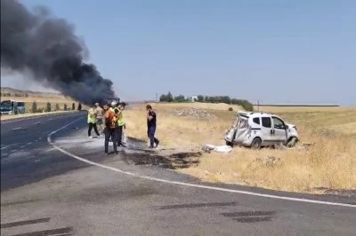 Diyarbakır'da tır alevlere teslim