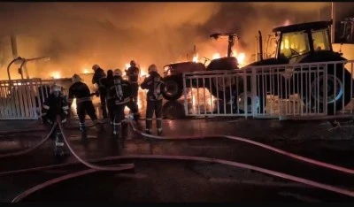 Diyarbakır’da Traktörcüler Sitesi Kül oldu