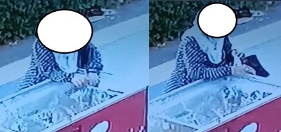 Diyarbakır'da Yaşlı Kadının Dondurma Hırsızlığı Kamarada