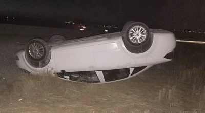 Diyarbakır Ergani&rsquo;de otomobil tarlaya u&ccedil;tu: 1 yaralı