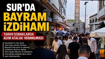 Diyarbakır'ın Tarihi Sokaklarda İnsan Seli