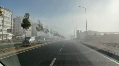 Diyarbakır Kulp'ta Yoğun Sis Etkili Oldu