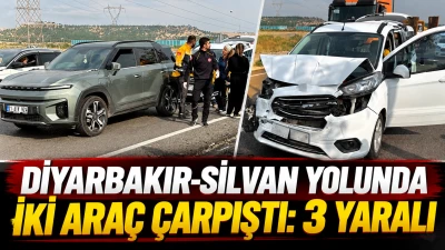 Diyarbakır-Silvan yolunda iki ara&ccedil; &ccedil;arpıştı: 3 yaralı