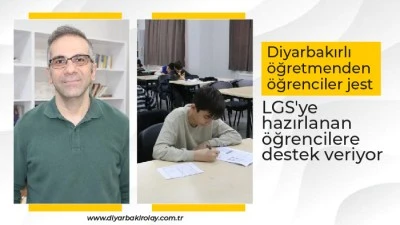 Diyarbakırlı &ouml;ğretmenden &ouml;ğrenciler jest