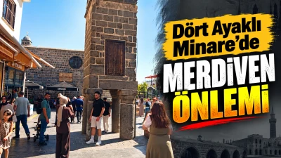 D&ouml;rt Ayaklı Minare&rsquo;de merdiven &ouml;nlemi