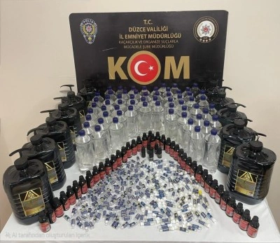 Düzce’de 117 litre etil alkol ele geçirildi