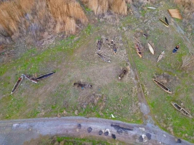 Kayıklar suya değil sertleşmiş toprağa hapsoldu