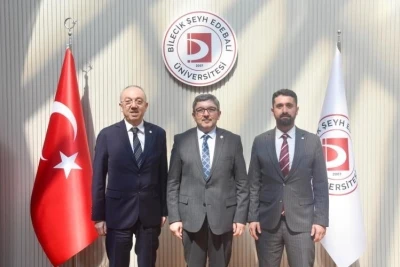BŞE&Uuml; Rekt&ouml;r&uuml; Kaplancıklı&rsquo;ya ziyaret