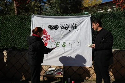 Eğil’de Öğrencilerden ‘Filistin İçin Sen de İz Bırak’ Etkinliğine Yoğun İlgi