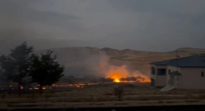 Elazığ'da Korkutan Köy Yangını