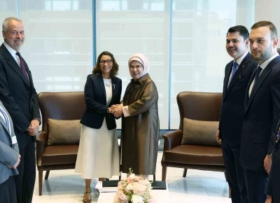Emine Erdoğan, Brezilya Devlet Başkanı&rsquo;nın eşi Silva ile g&ouml;r&uuml;şt&uuml;