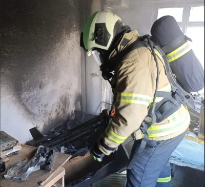 Erdek’te ev yangını