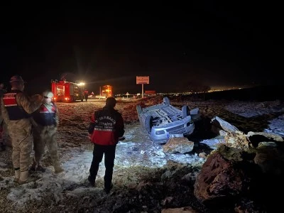 Ergani&rsquo;de Feci Kaza: Otomobil Takla Attı