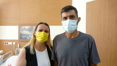 Eşinin b&ouml;breği ile hayata tutundu