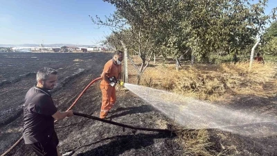  Alevler milyar dolarlık fabrikaya 200 metre kala durduruldu