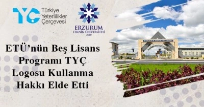 ET&Uuml;&rsquo;n&uuml;n beş lisans programı TY&Ccedil; logosu kullanma hakkı elde etti