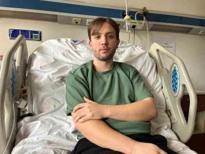 Felç kalan genç sürücüye hasta yatağında ikinci şok