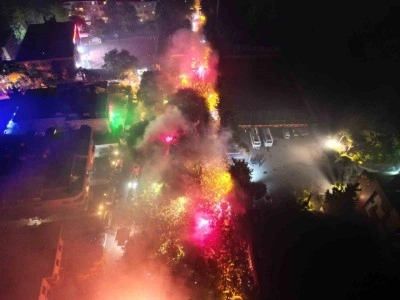 Florya’da şampiyonluk kutlaması havadan görüntülendi