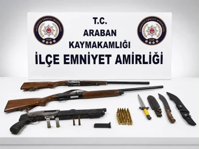 Gaziantep&rsquo;te 3 adet ruhsatsız t&uuml;fek ele ge&ccedil;irildi: 1 g&ouml;zaltı