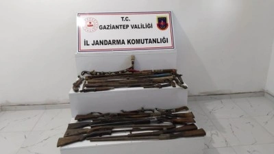 Gaziantep’te 48 adet kaçak silah geçirildi: 18 gözaltı