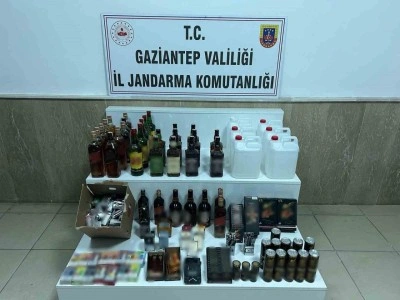 Gaziantep’te sahte ve kaçak alkol operasyonu: 1 gözaltı