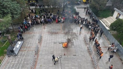 Gaziosmanpaşa Belediyesi&rsquo;nden yangın tatbikatı