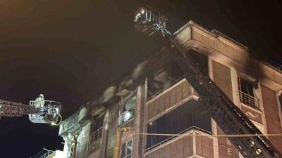 6 katlı binada çıkan yangın korkuttu