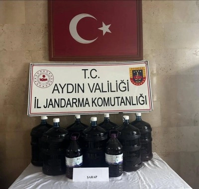 Germencik’te 150 litre el yapımı içki ele geçirildi